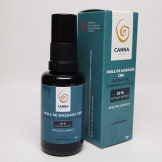 HUILE DE MASSAGE CBD BIO 20 % 30ML